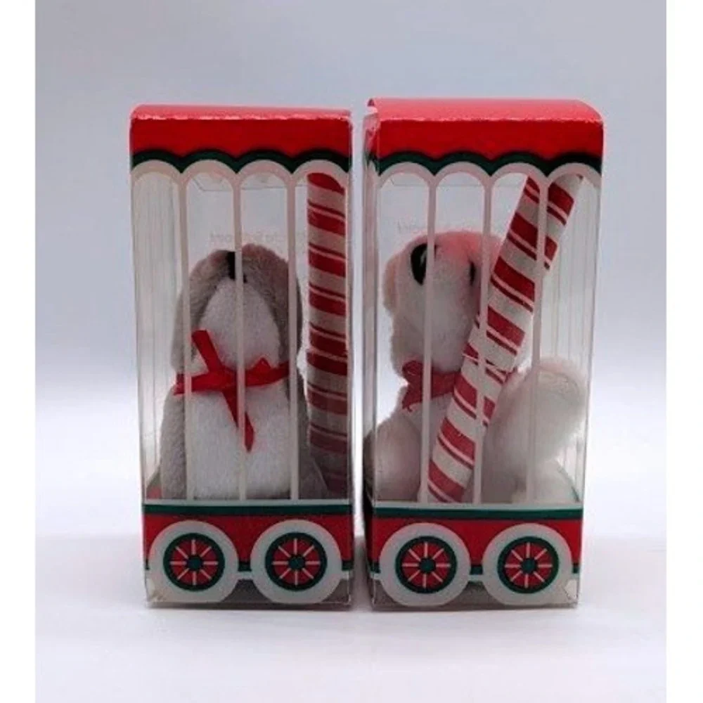 2 Set Vtg 80s Sheaffer Eaton Refillable Ballpoint Pen Christmas Plush Bear Seal